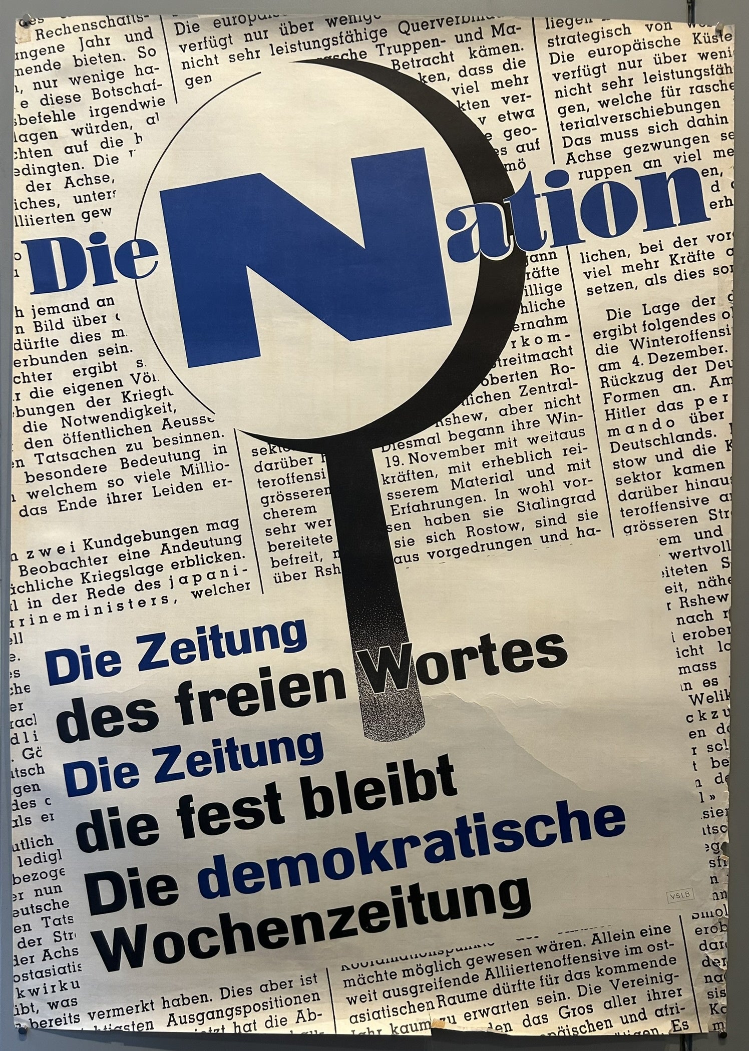 This poster is notable for its innovative use of typography and imagery. Due to the limitations of smaller printing presses in the school environment where it was likely produced (possibly as an exercise for Ruder's students), it was printed on two sheets.