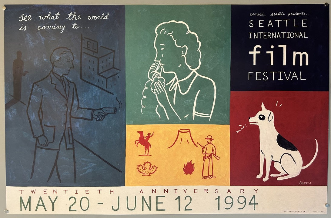 This poster is an official poster for the 20th Seattle International Film Festival (SIFF) held from May 20 to June 12, 1994.