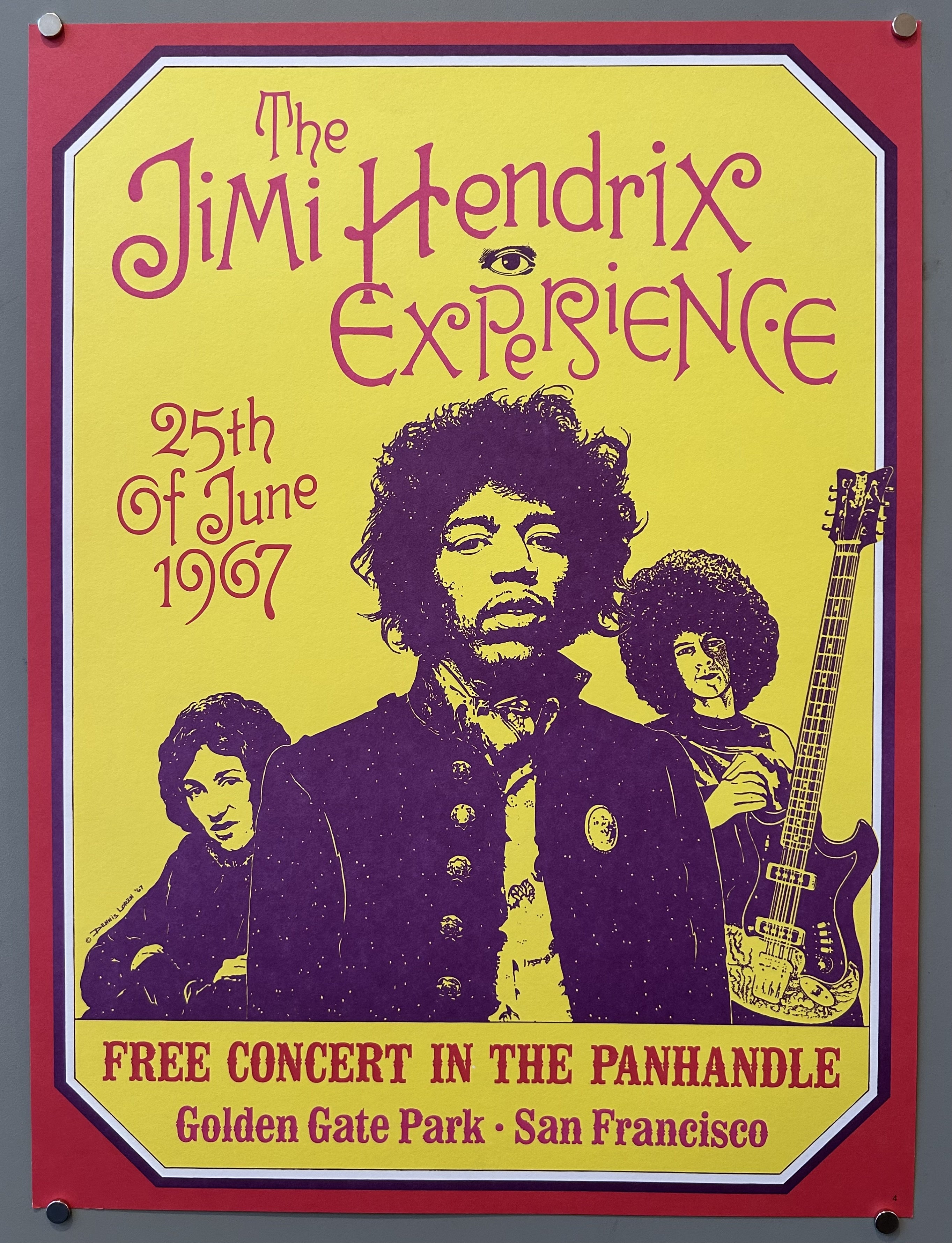 jimi hendrix and co. in art deco style