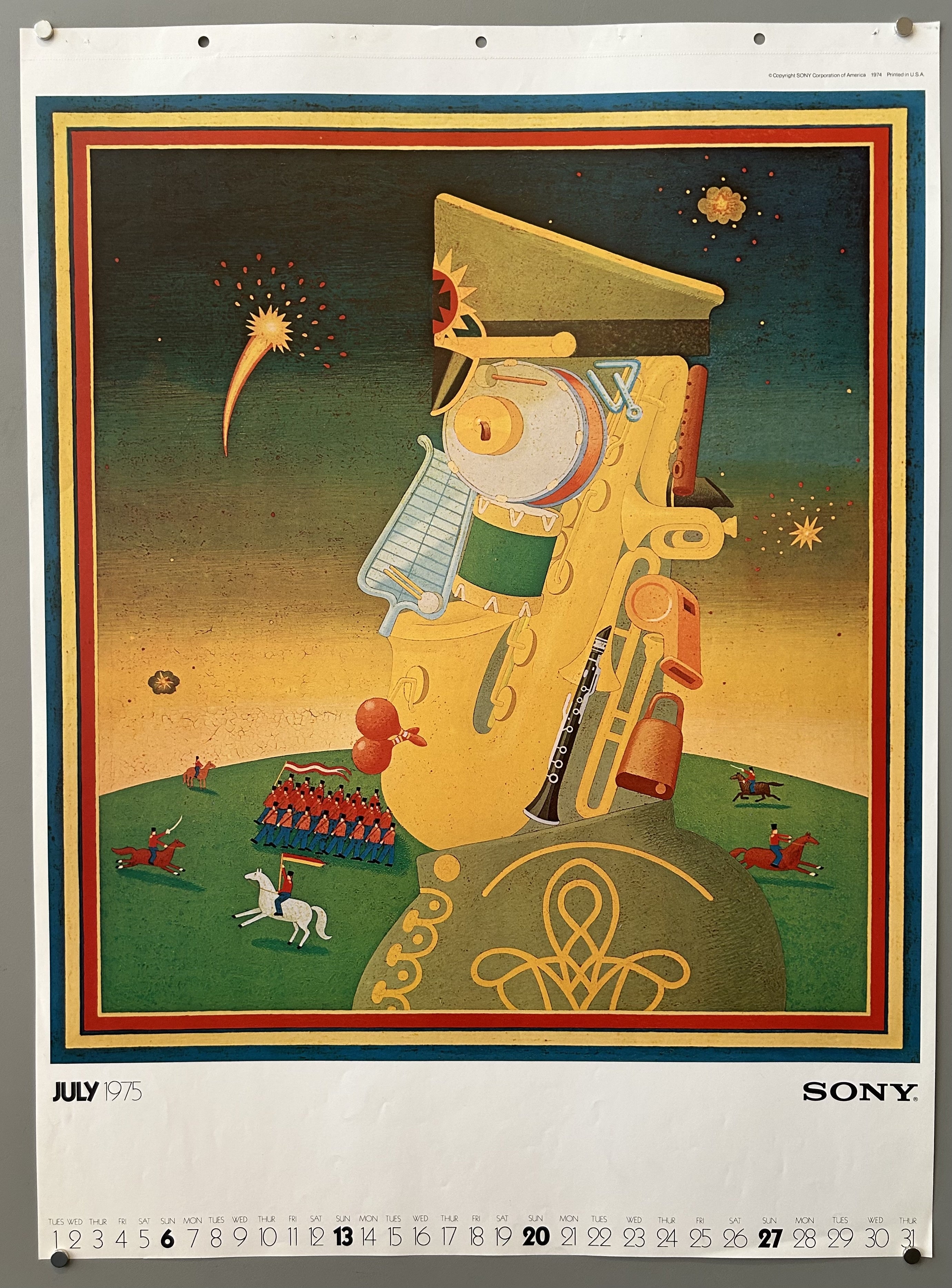 soldier made out of musical instruments