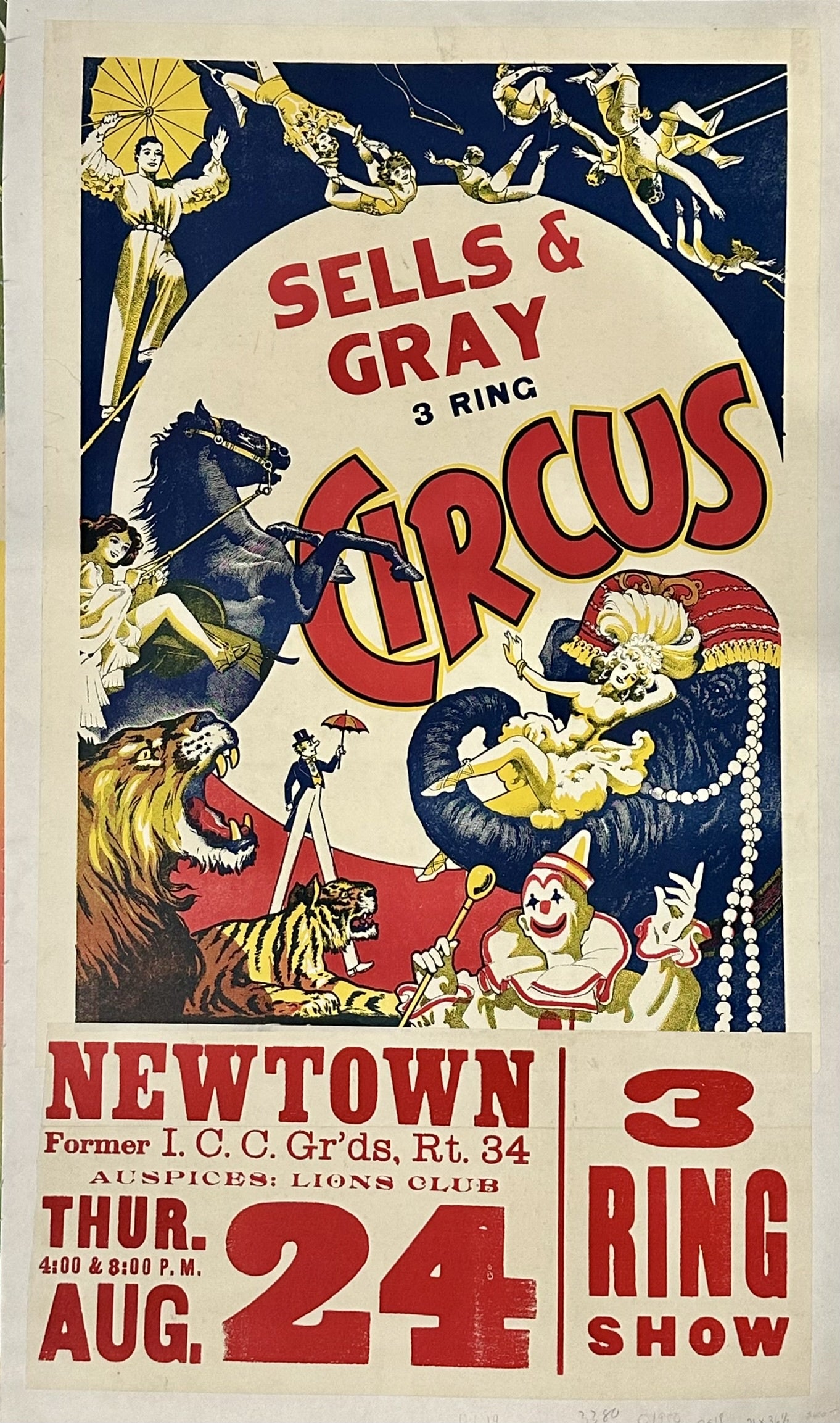 Several sources explicitly state that authentic vintage Sells & Gray Circus posters originate from the United States, specifically mentioning locations like New York, Westover Tennessee, and various towns in Connecticut.