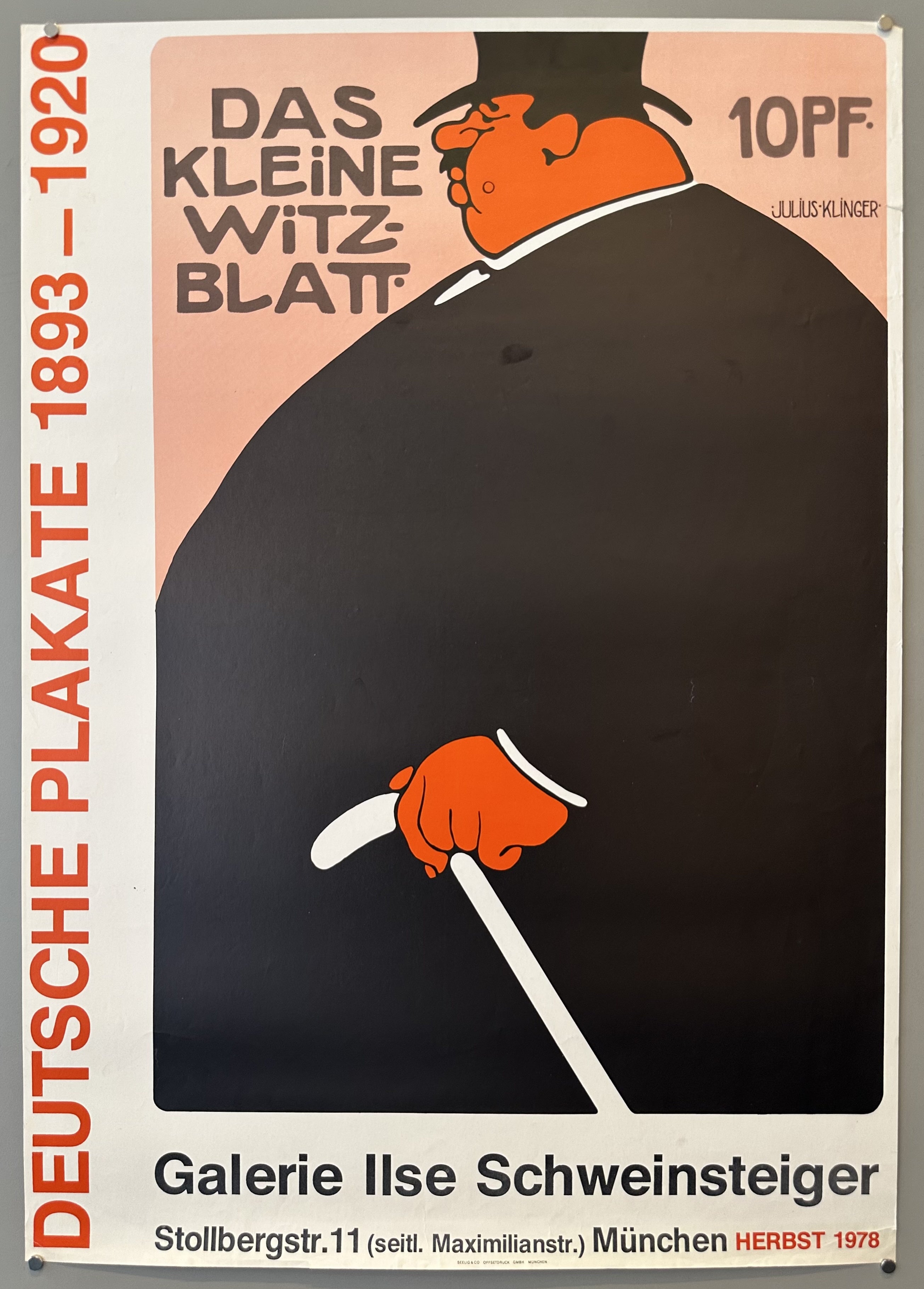 The poster itself is a reproduction or exhibition poster from 1978, as indicated by "HERBST 1978" (Autumn 1978) at the bottom.