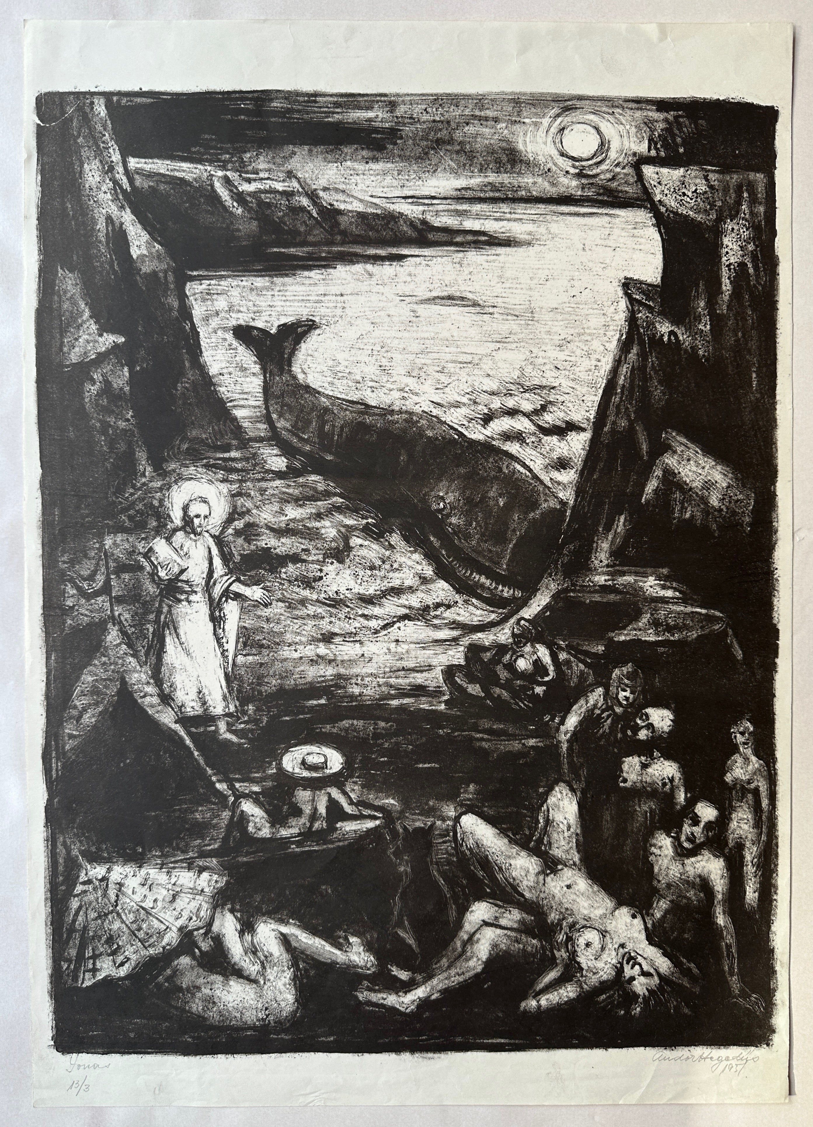 Jonah And The Whale Lithograph