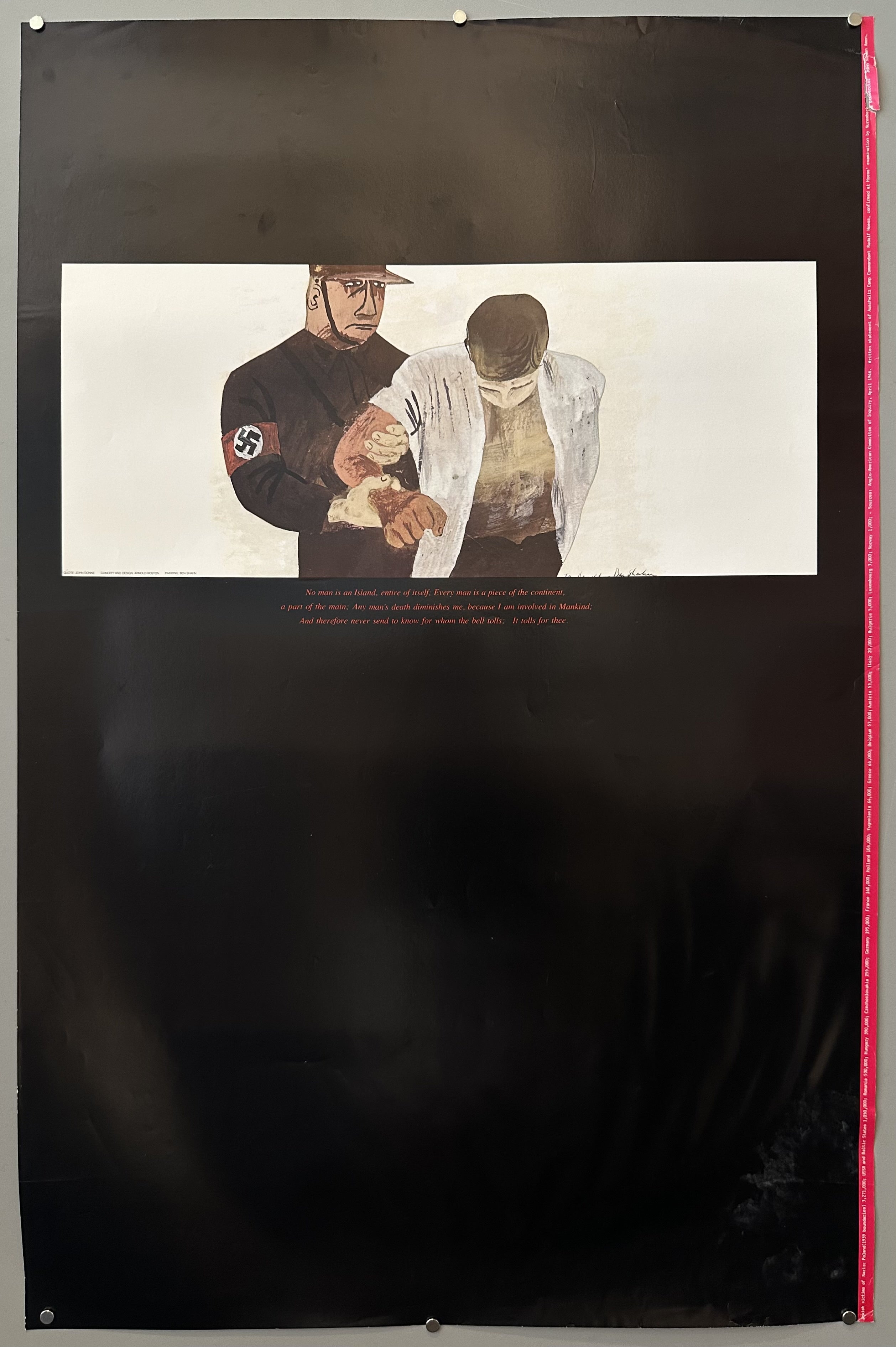 production of a famous anti-Nazi artwork by Ben Shahn, titled "This is Nazi Brutality". The original poster was created for the U.S. Office of War Information during World War II.