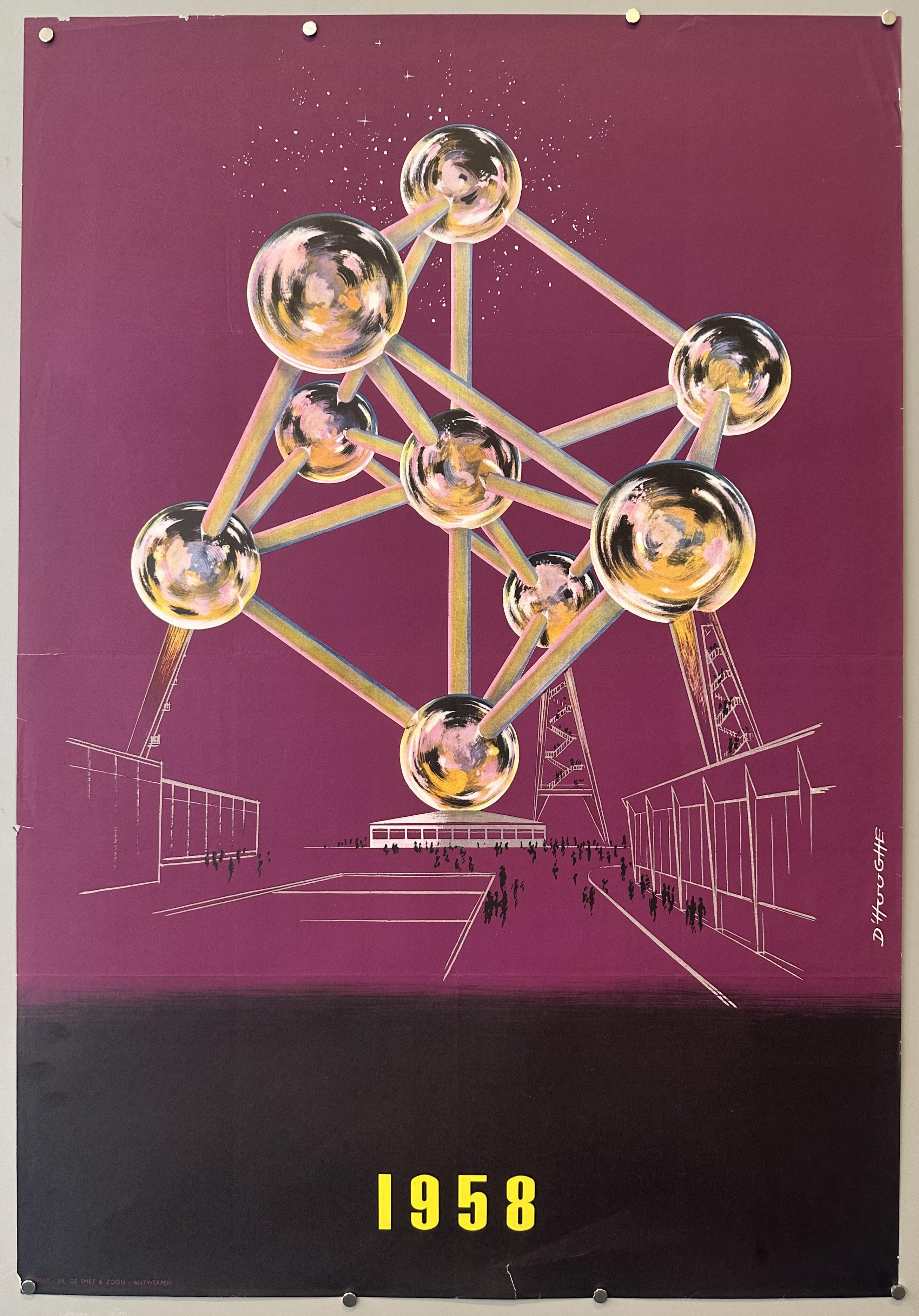 The Atomium was intended to symbolize modernity and the peaceful use of atomic energy, and it remains an iconic landmark of Brussels, much like the Eiffel Tower is to Paris.
