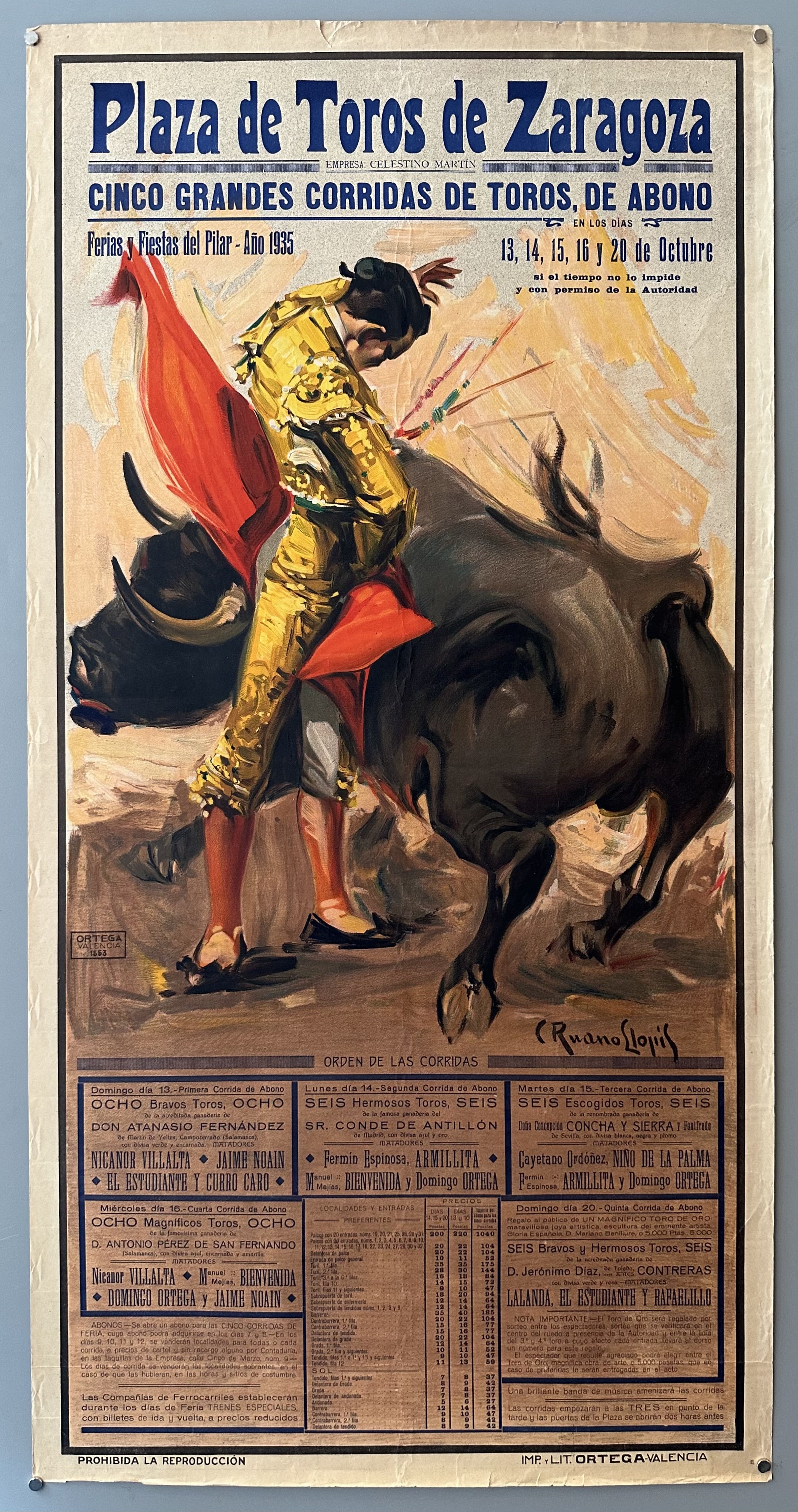 Plaza de Toros de Zaragoza Poster