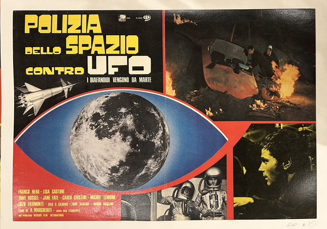 The poster is for the Italian science fiction film titled War of the Planets (original Italian title: I Diafanoidi Vengono da Marte), which was released theatrically throughout Europe in 1966