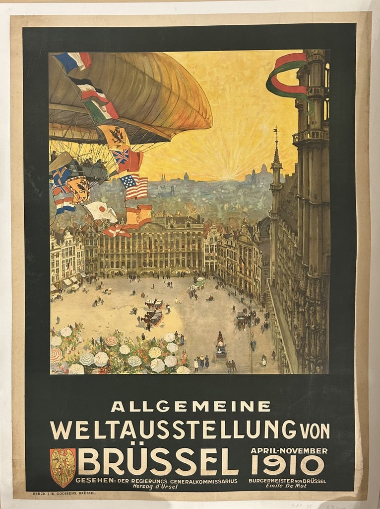 GENERAL WORLD EXHIBITION OF BRUSSELS 1910 APRIL-NOVEMBER SEEN: THE GOVERNMENT GENERAL COMMISSIONER Duke d'Ursel MAYOR OF BRUSSELS Emile De Mot.