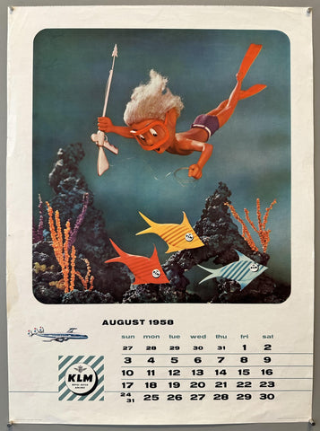 Link to  KLM August 1958 CalendarNetherlands, 1958  Product