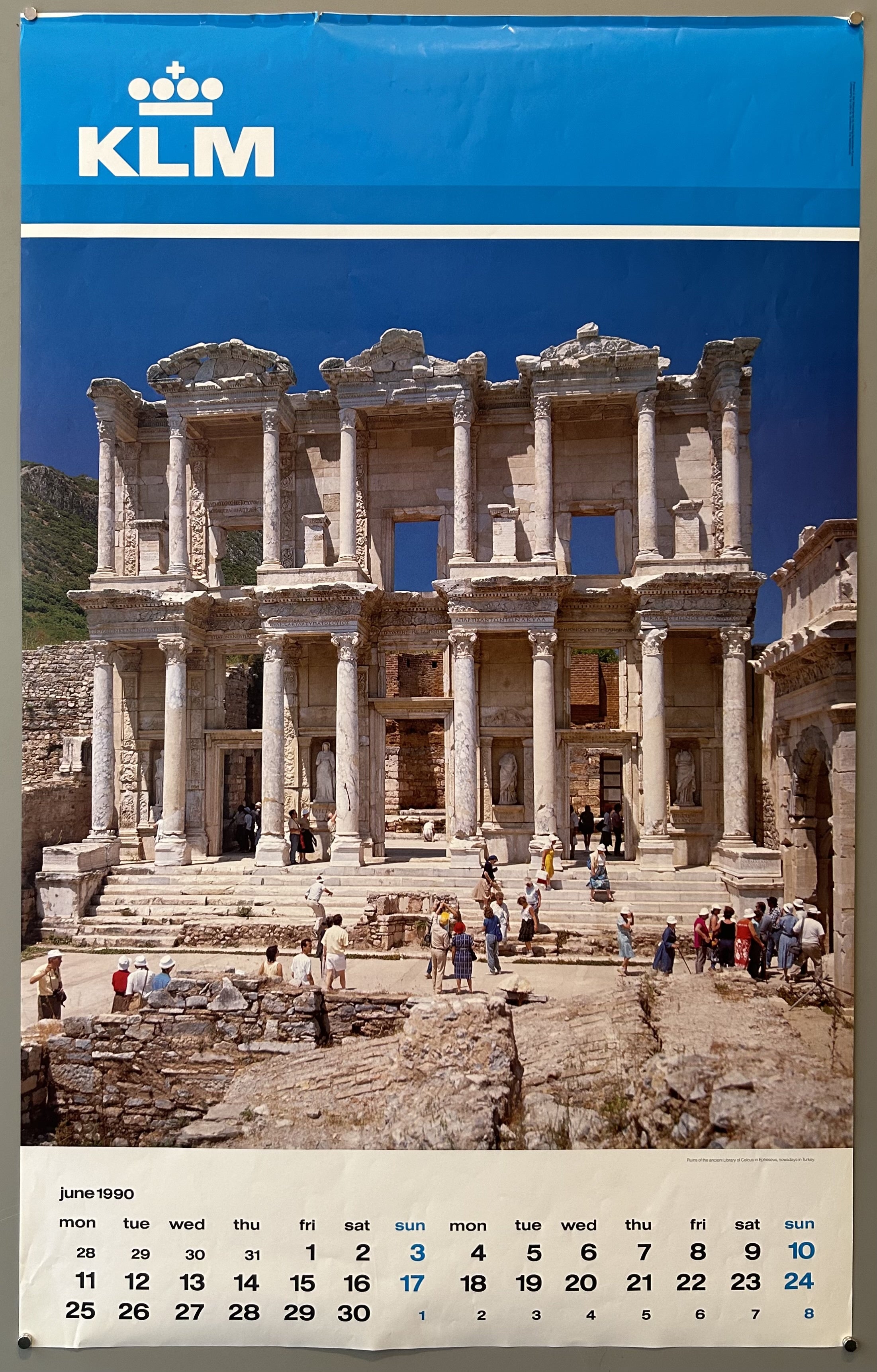 June 1990 KLM Calendar Page