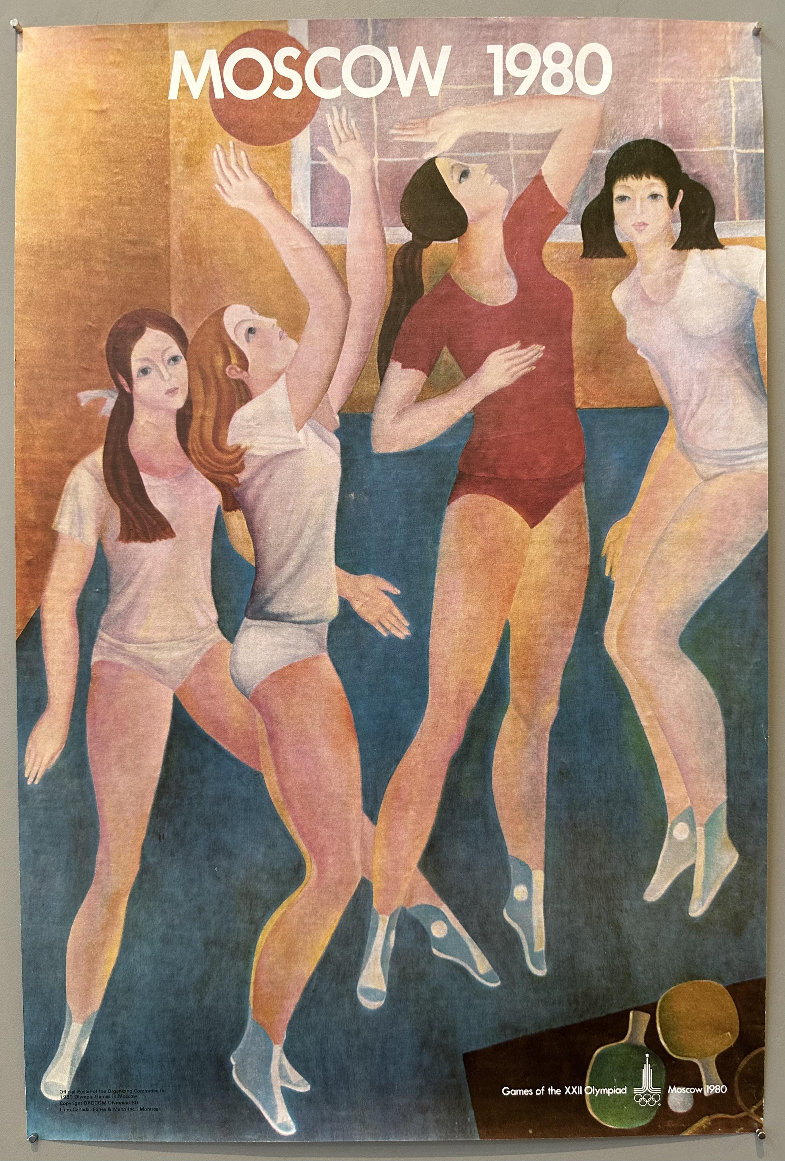 Moscow 1980 Handball Poster