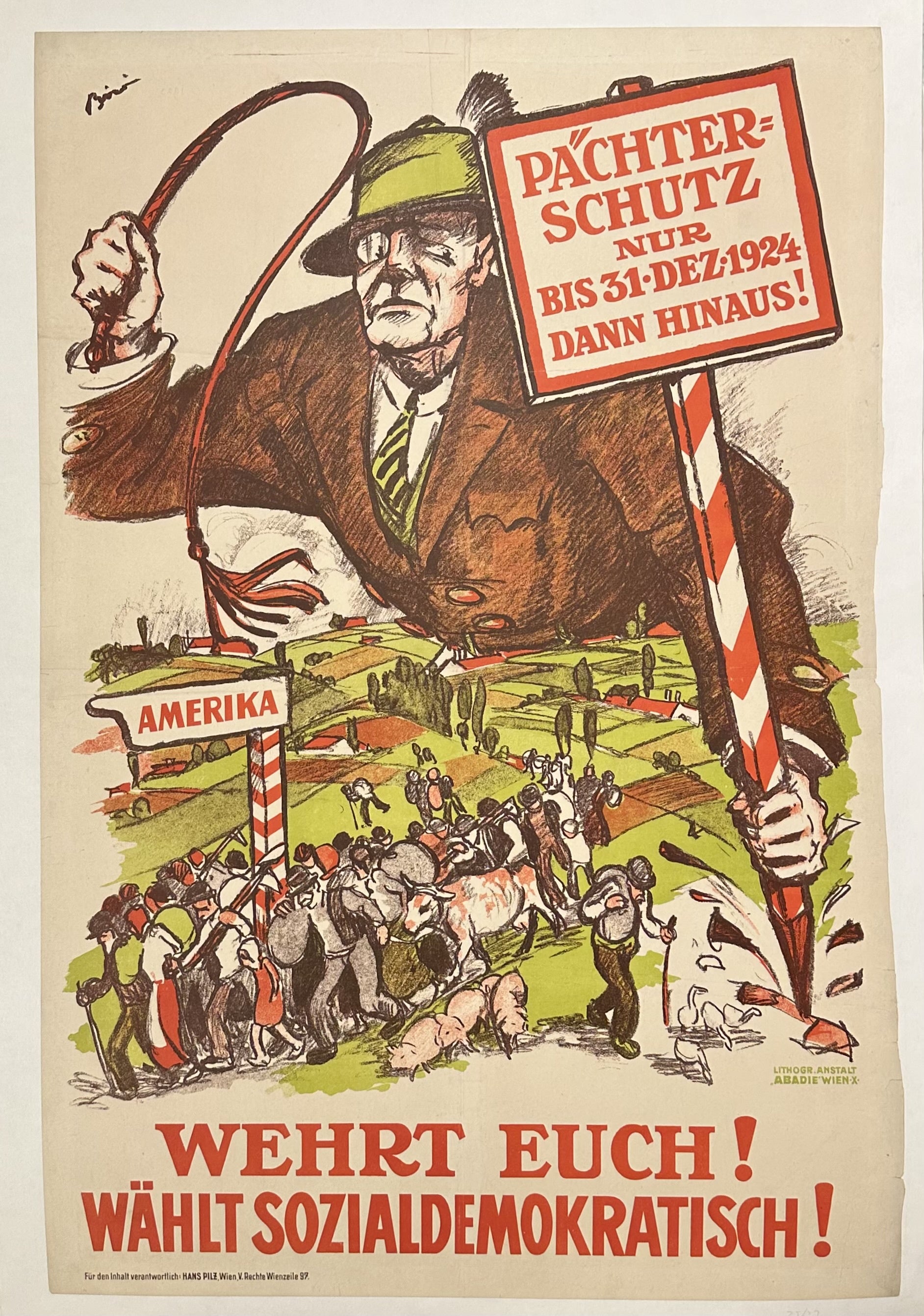 Pachter-Schutz: Wehrt Euch! Wählt Sozialdemokratisch!