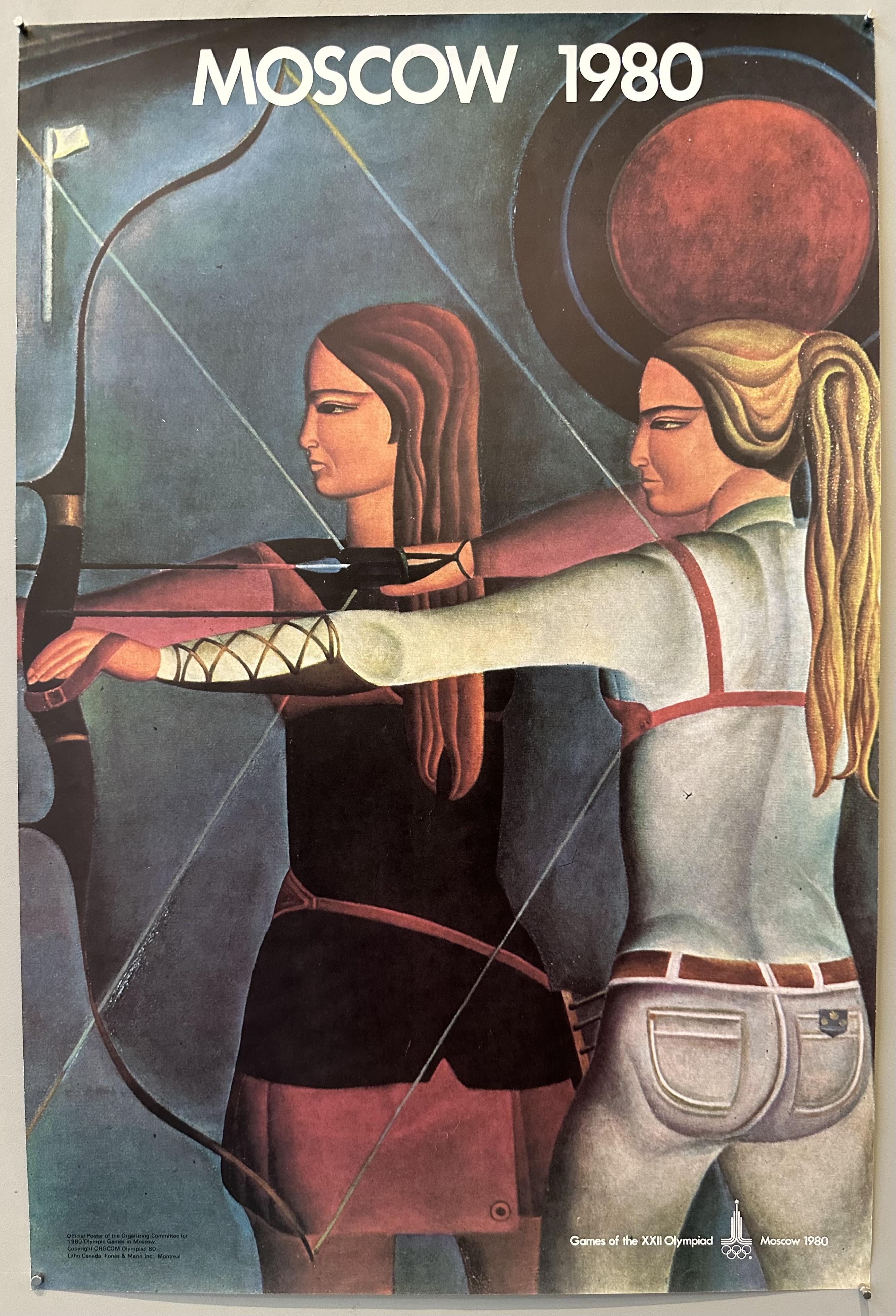 Moscow 1980 Archery Poster