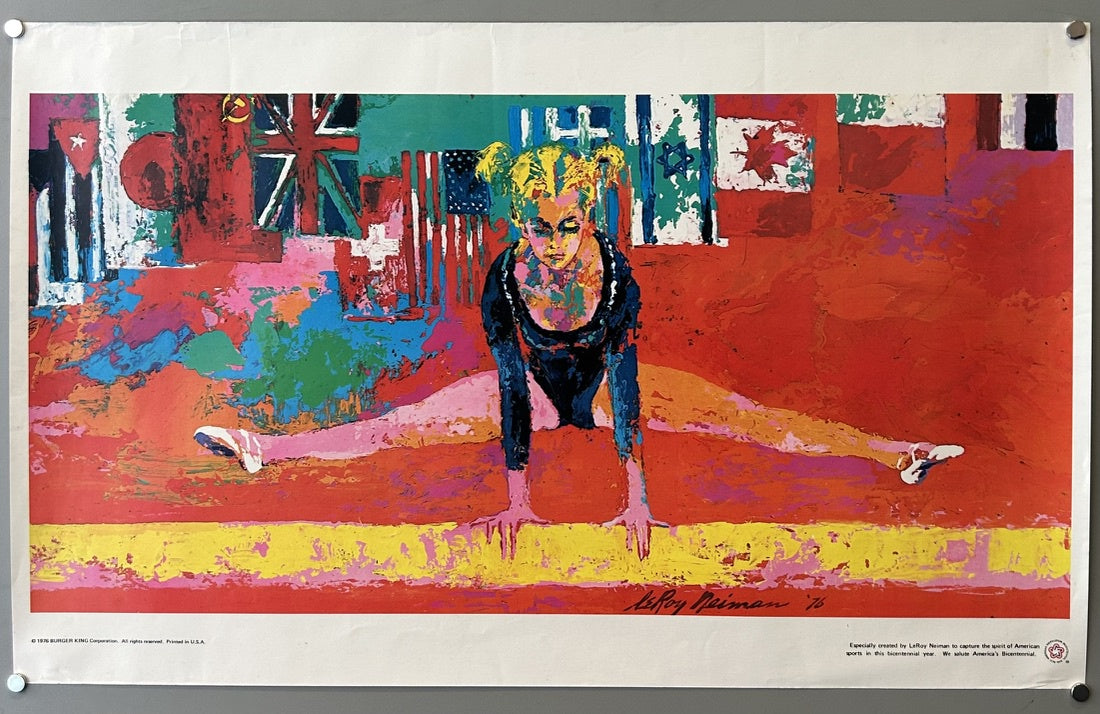 The printer of the LeRoy Neiman 1976 Olympics USA Gymnastics poster is the Burger King Corporation.