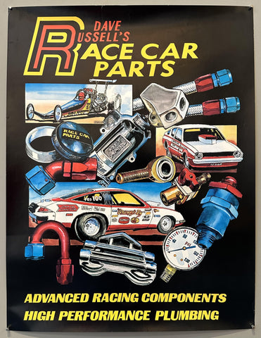Dave Russell's Race Car Parts Poster