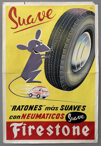 Link to  Suave Tires Firestone PosterArgentina, c. 1950s  Product