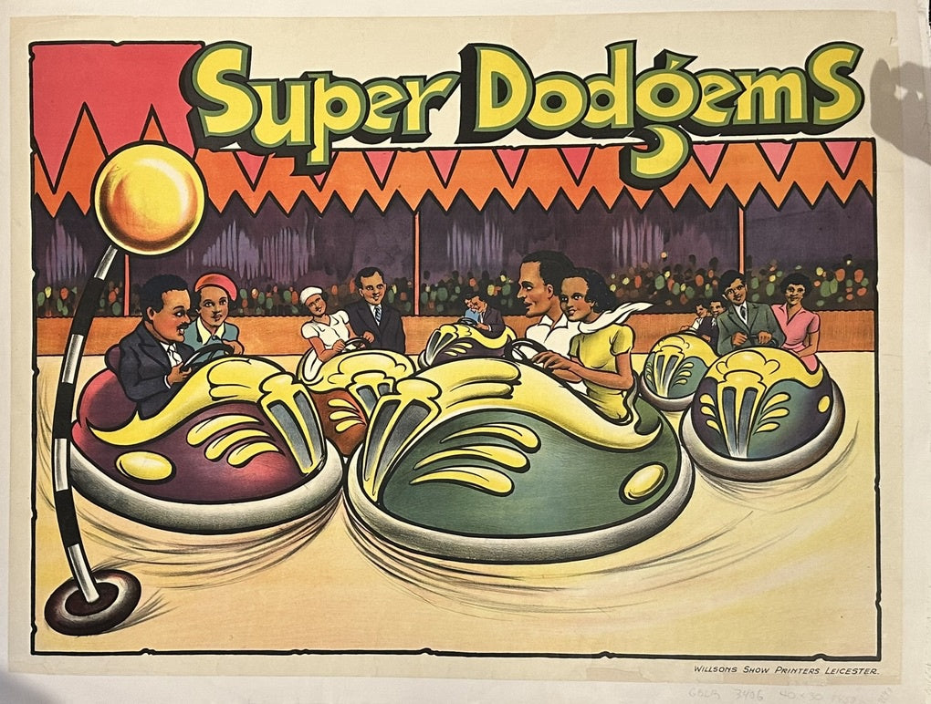 Vintage examples often show signs of wear, such as discoloration, worn edges, and potential tears, consistent with their age and use as advertising material.