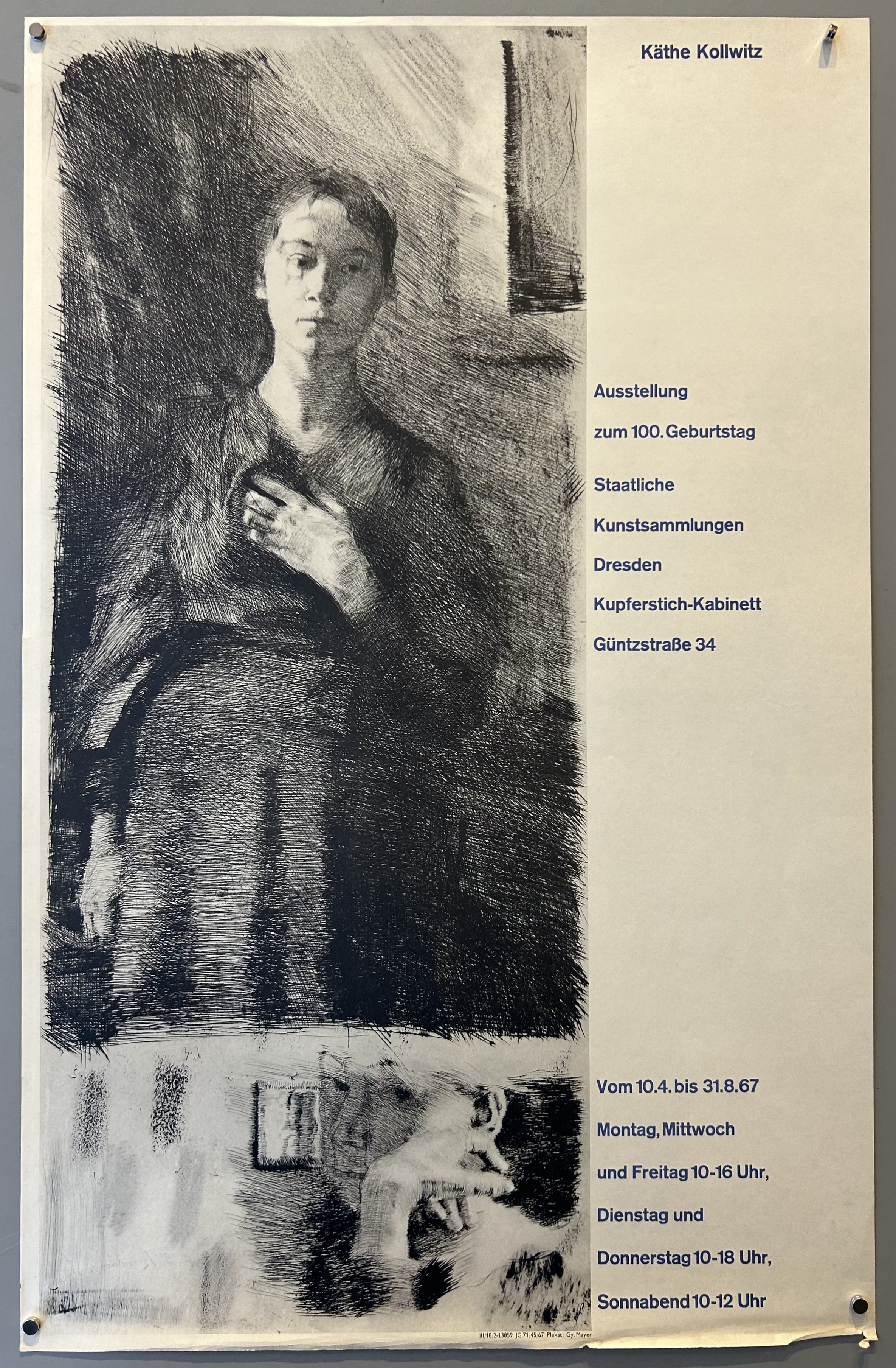 Käthe Kollwitz Ausstellung zum 100. Geburtstag Staatliche Kunstsammlungen Dresden