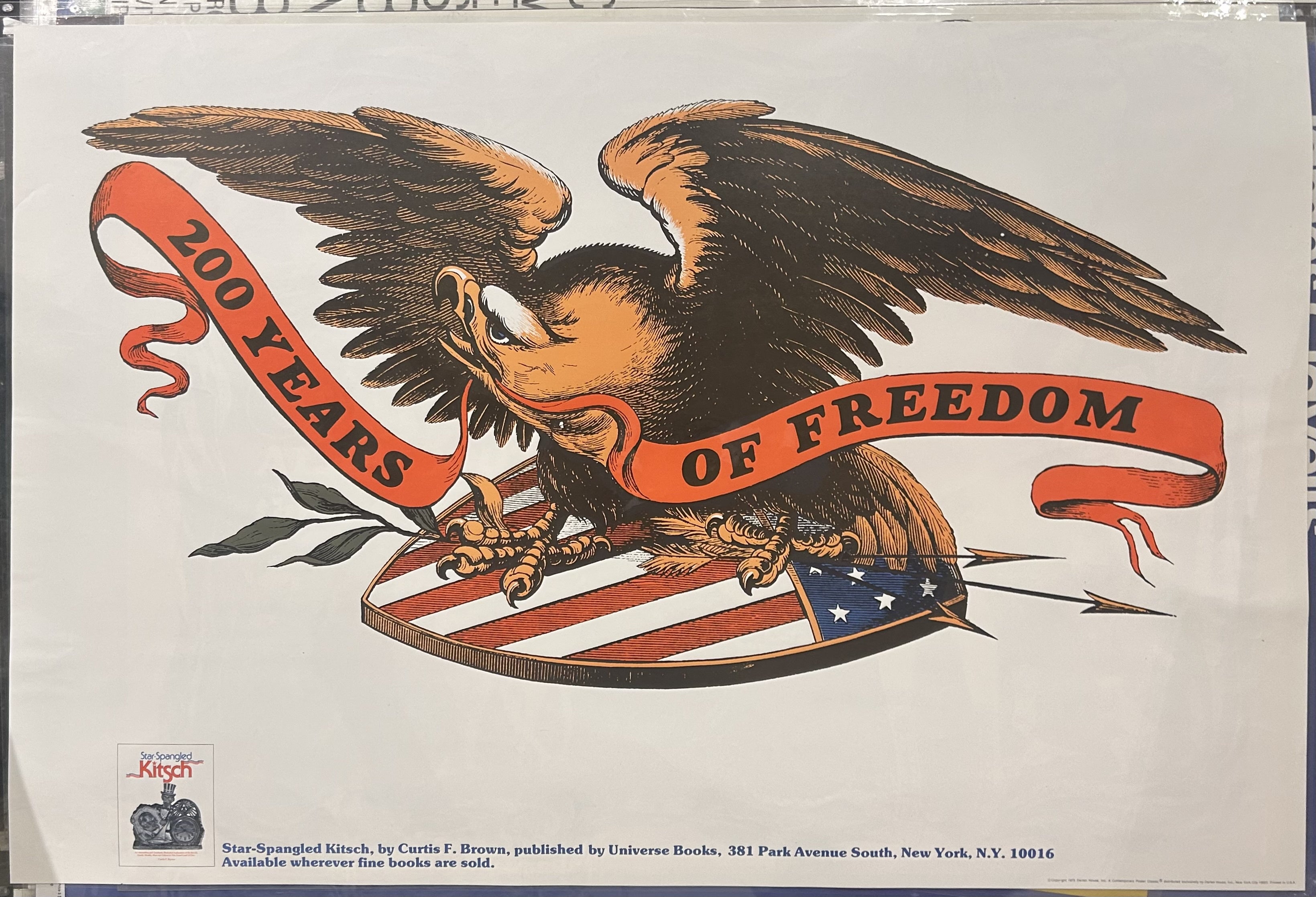 eagle on american flag