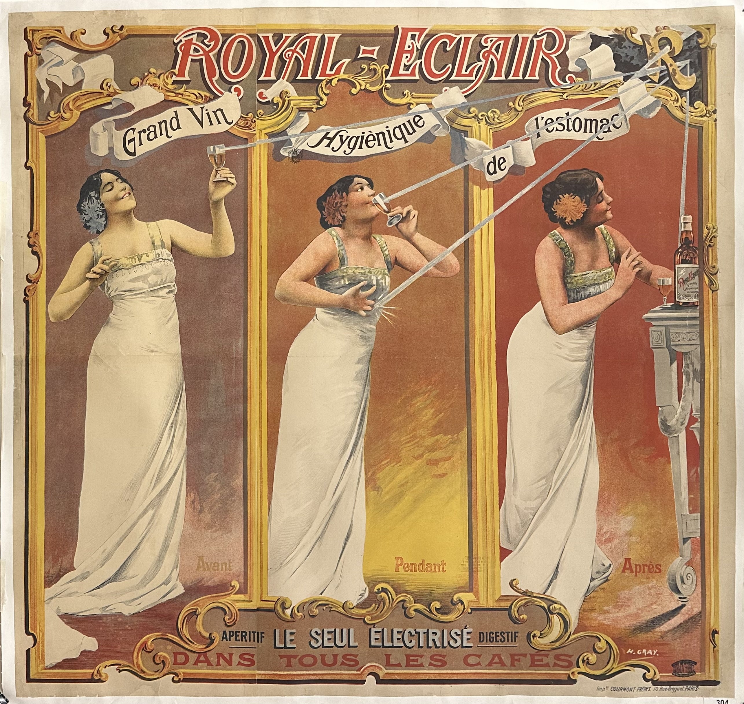 Actress performs "gut health" stimulated by Royal-Eclair, "the sole electrified" aperitif in all cafés.