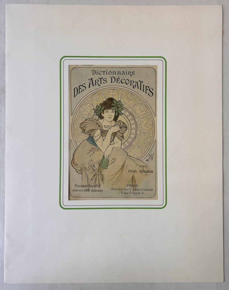 This image is specifically the cover from the "Dictionnaire des Arts Décoratifs" by Paul Rouaix, which was published in Paris by Librairie centrale des Beaux-Arts in 1902.