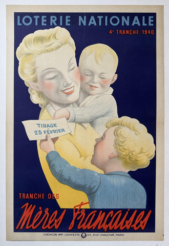 Link to  Tranche Des Mères Françaises Loterie Nationale PosterFrance, 1940  Product