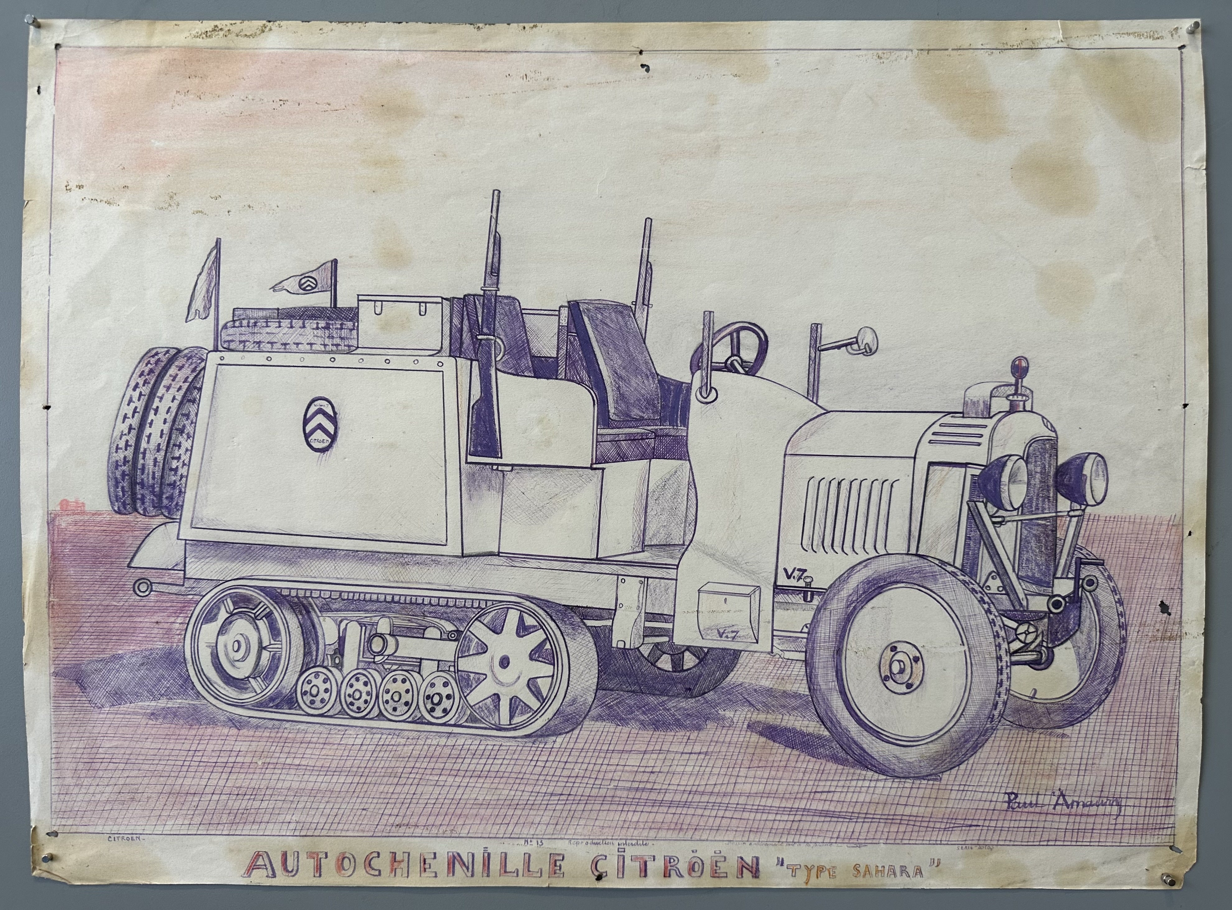 Autochenille Citroen "Type Sahara" Illustration