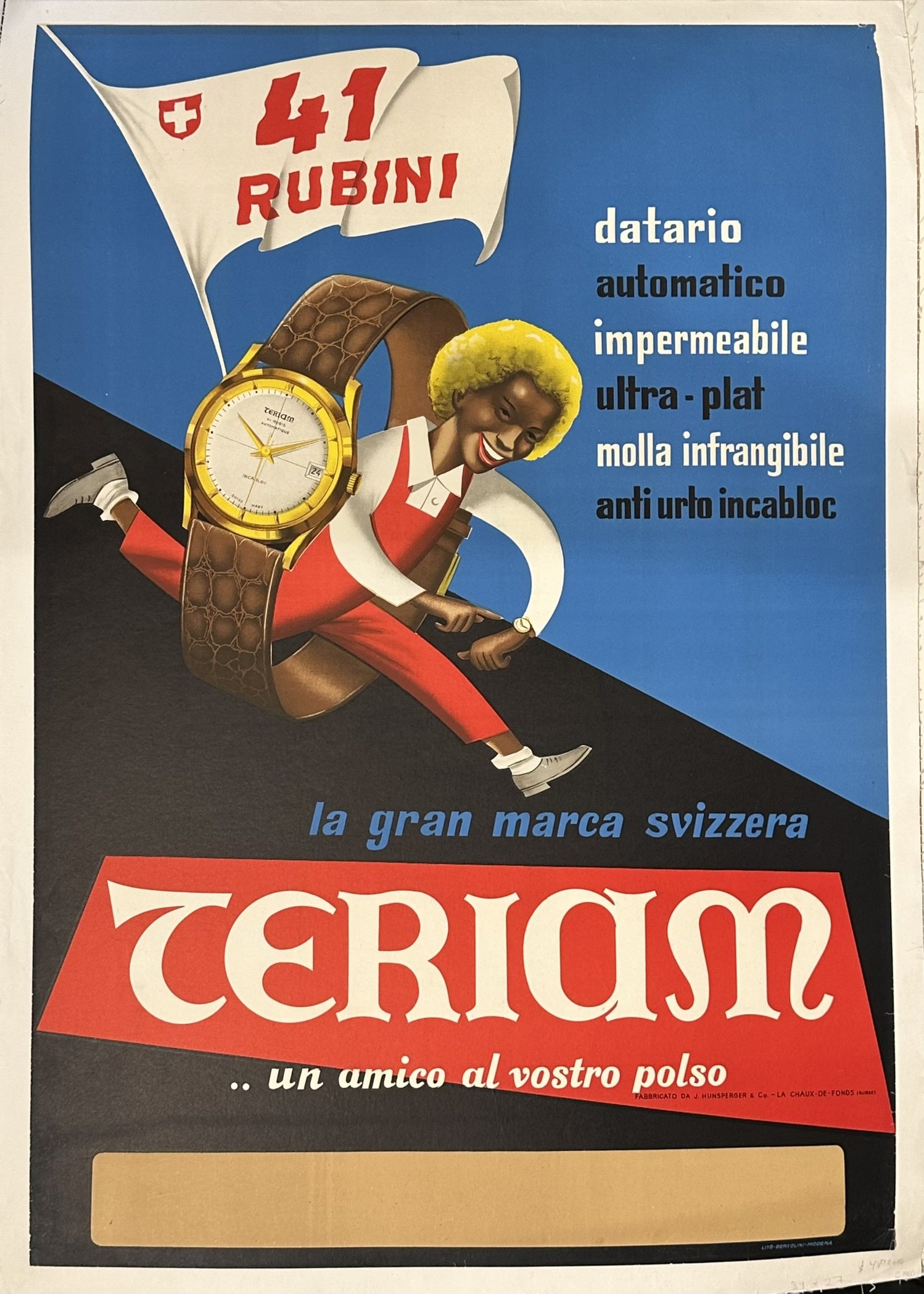 Another section of the same website, "tagged 'Italian, brand' – Poster Museum - All Posters", also includes the "Teriam 41 Rubini" poster and indicates its origin as Italy, without a specific year but within a collection of posters from the mid-20th century.