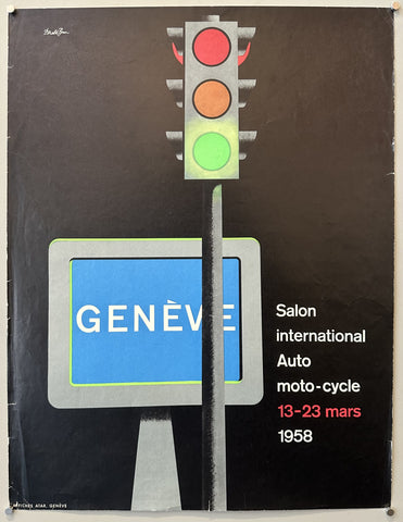 Link to Salon international Auto moto-cycle PosterSwitzerland, 1958 Product