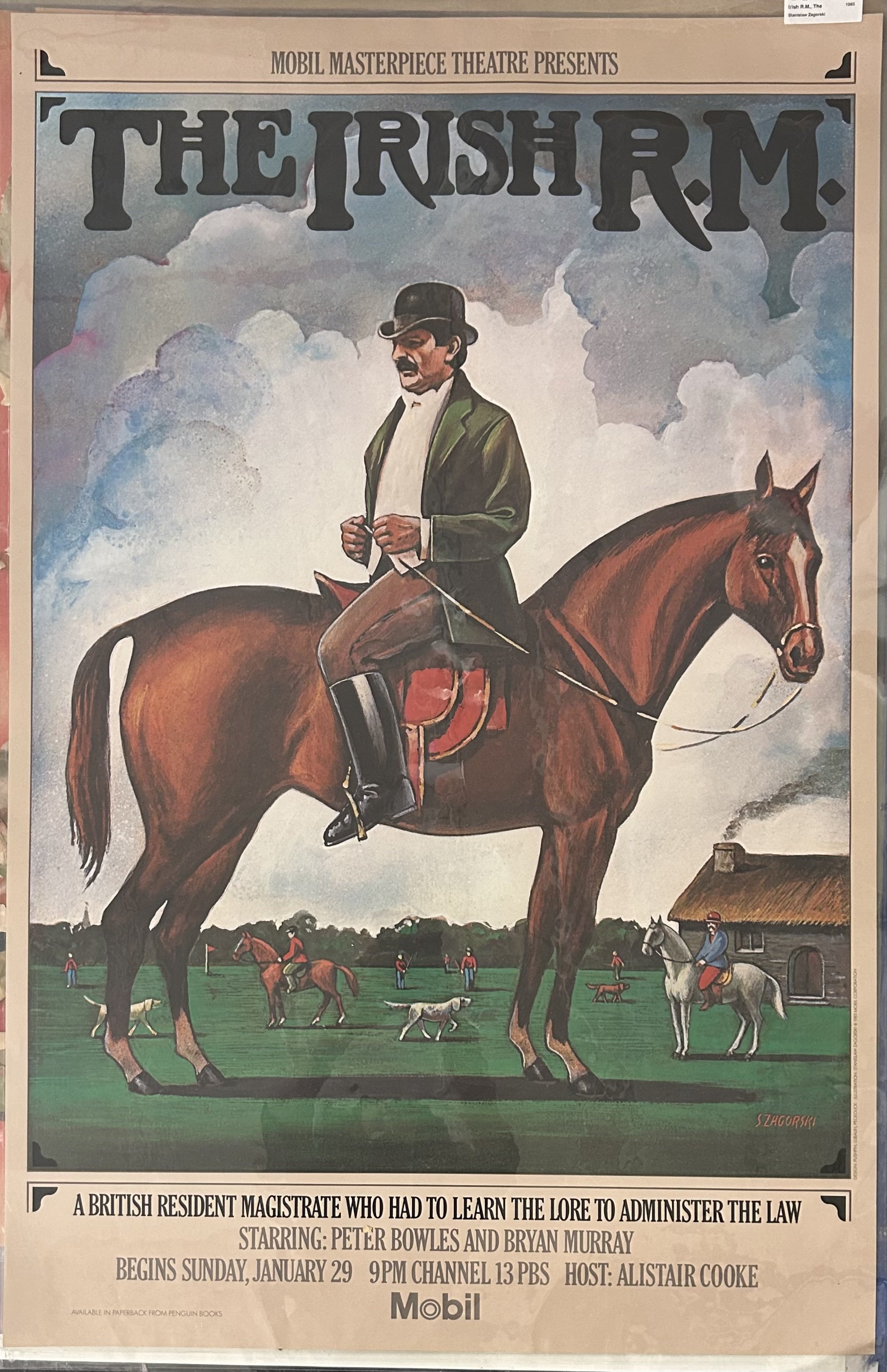 man on horseback backwards