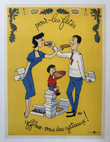 Link to Pour les Fêtes Offrez-Vous des Gateaux PosterFrance, 1955 Product