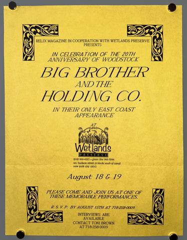 Link to  Big Brother and the Holding Co.USA, 1989  Product
