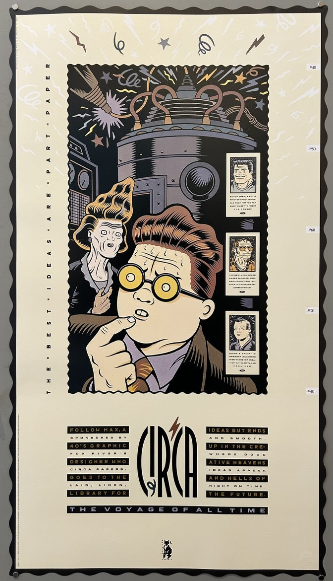 "The Voyage of All Time" is part of "The 100 Best Posters from Europe and the United States / 1945-1990" collection and is housed in institutions like The Metropolitan Museum of Art.