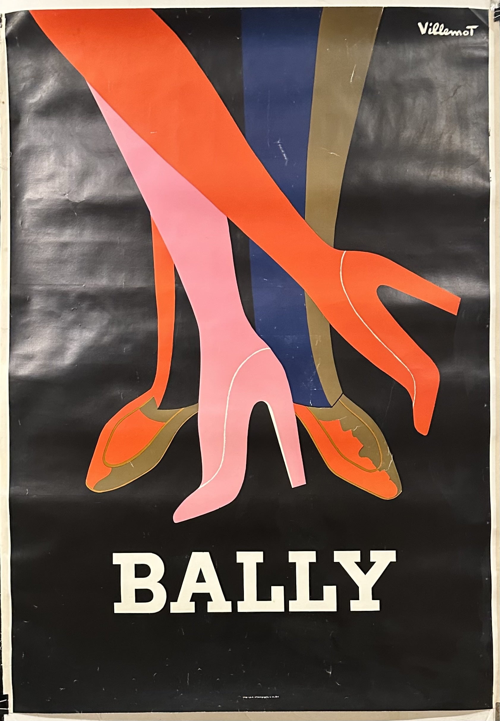 A man and woman's feet are shown in vibrant colors.