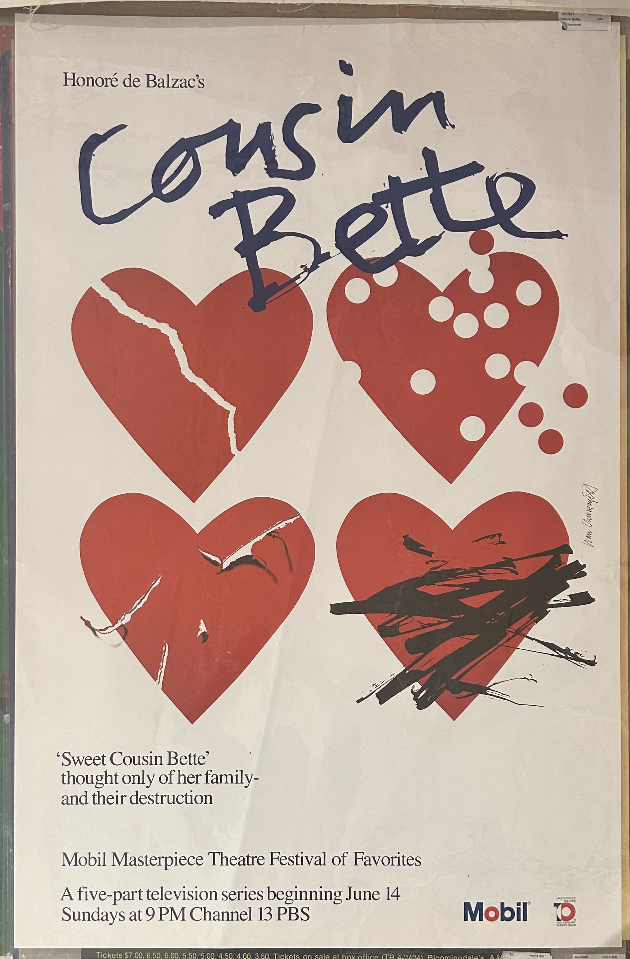four hearts in artistic style