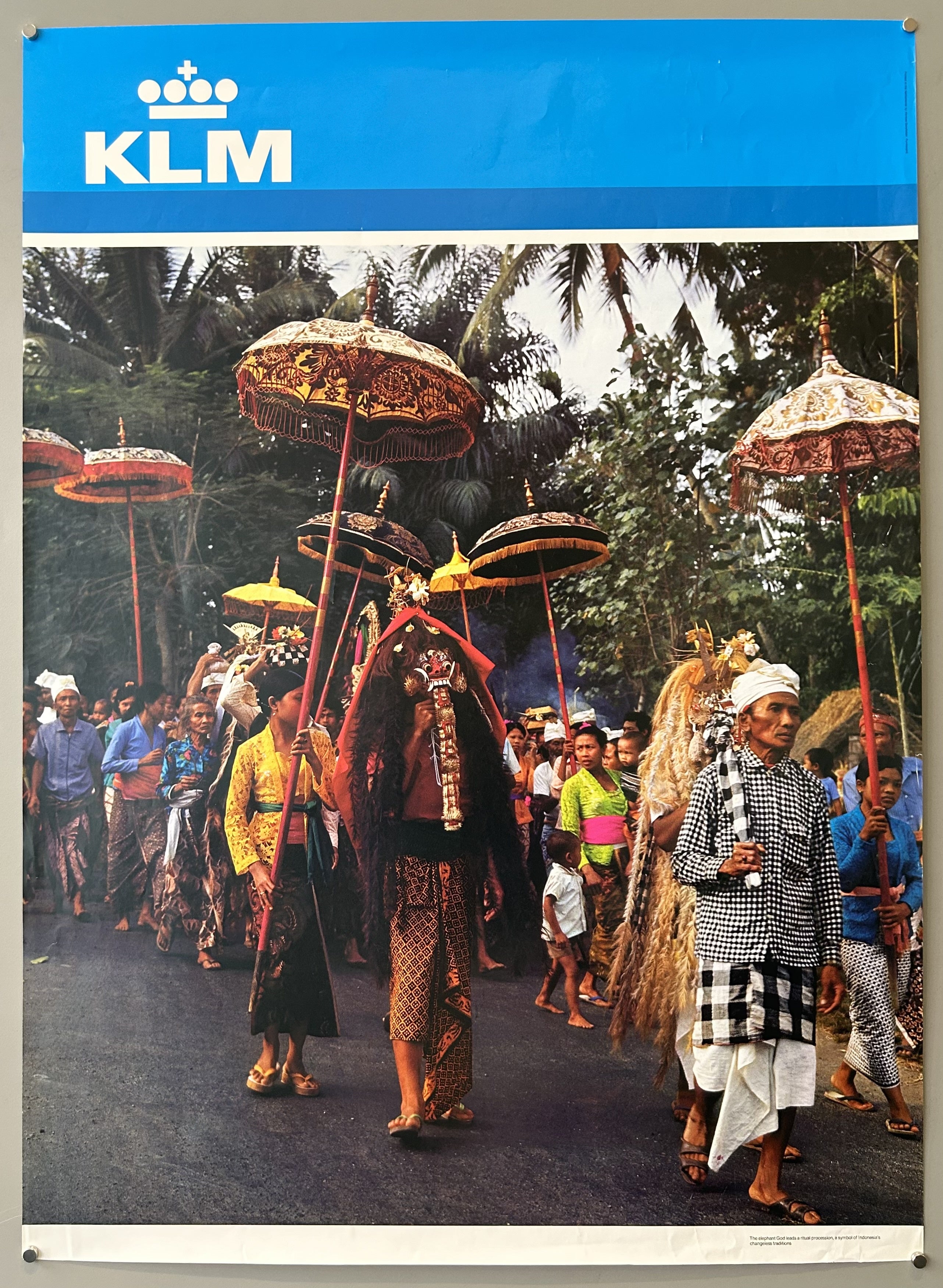 Indonesia KLM Travel Poster