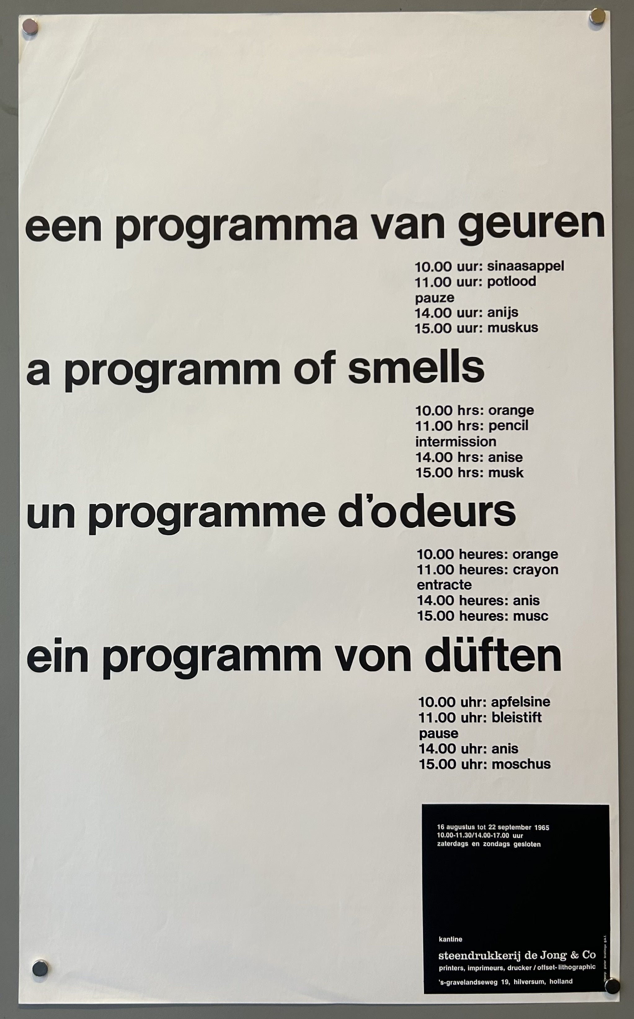 Een Programma van Geuren