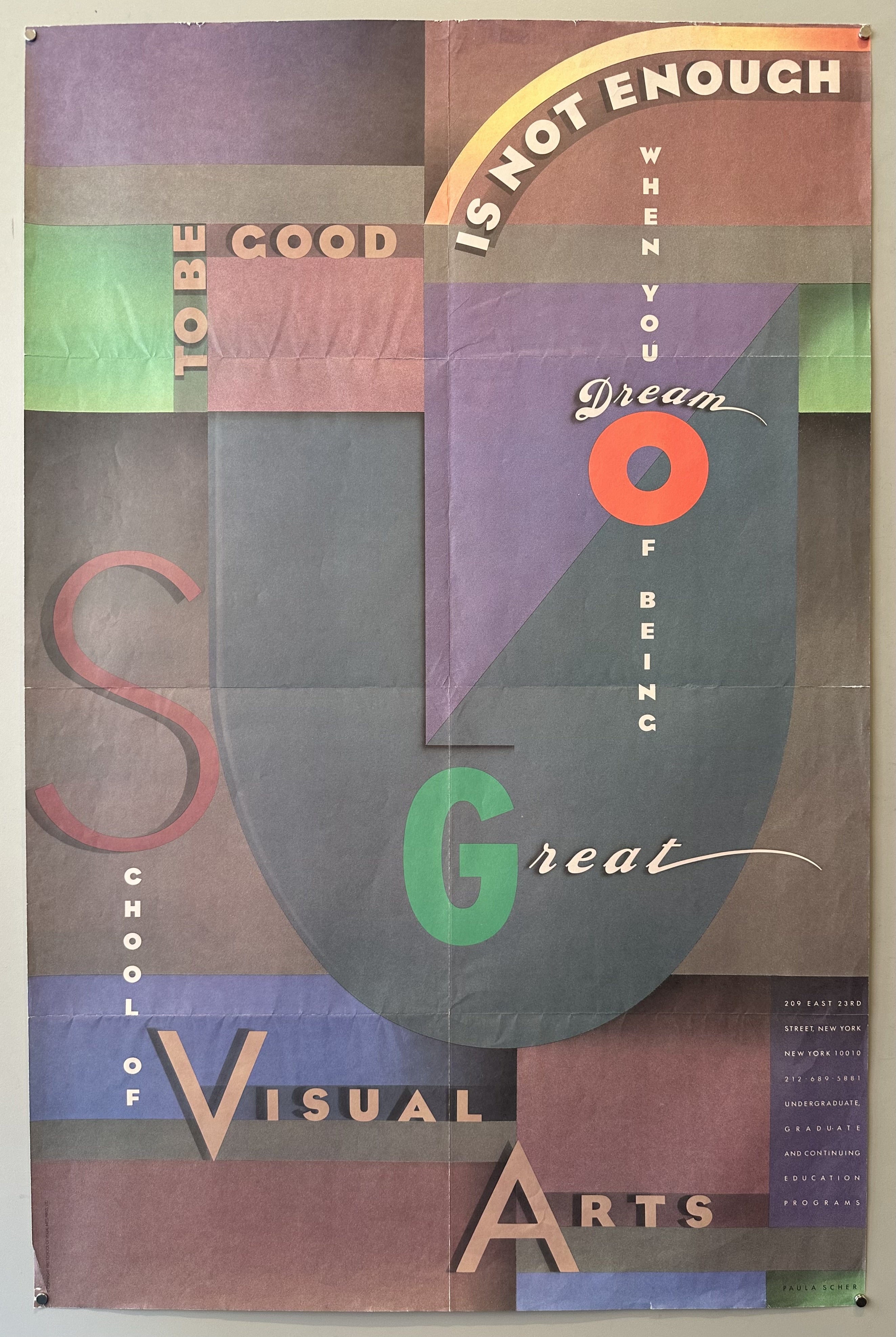 To Be Good is Not Enough SVA Poster #1