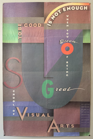 Link to To Be Good is Not Enough SVA Poster #1United States, 1987 Product