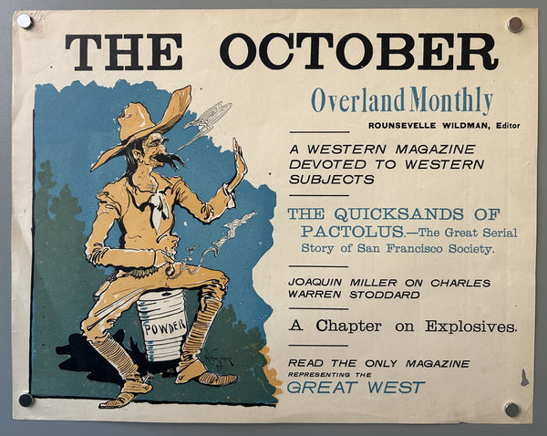 The October Overland Monthly Poster Poster Museum