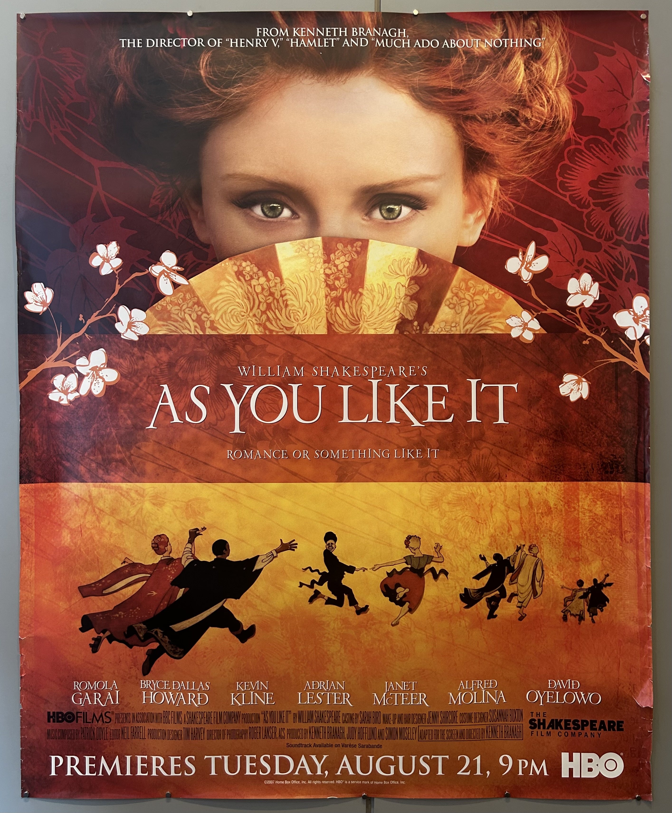This poster is from the 2006 HBO film adaptation of William Shakespeare's As You Like It, directed by Kenneth Branagh. It served as a promotional poster for the movie's premiere on HBO