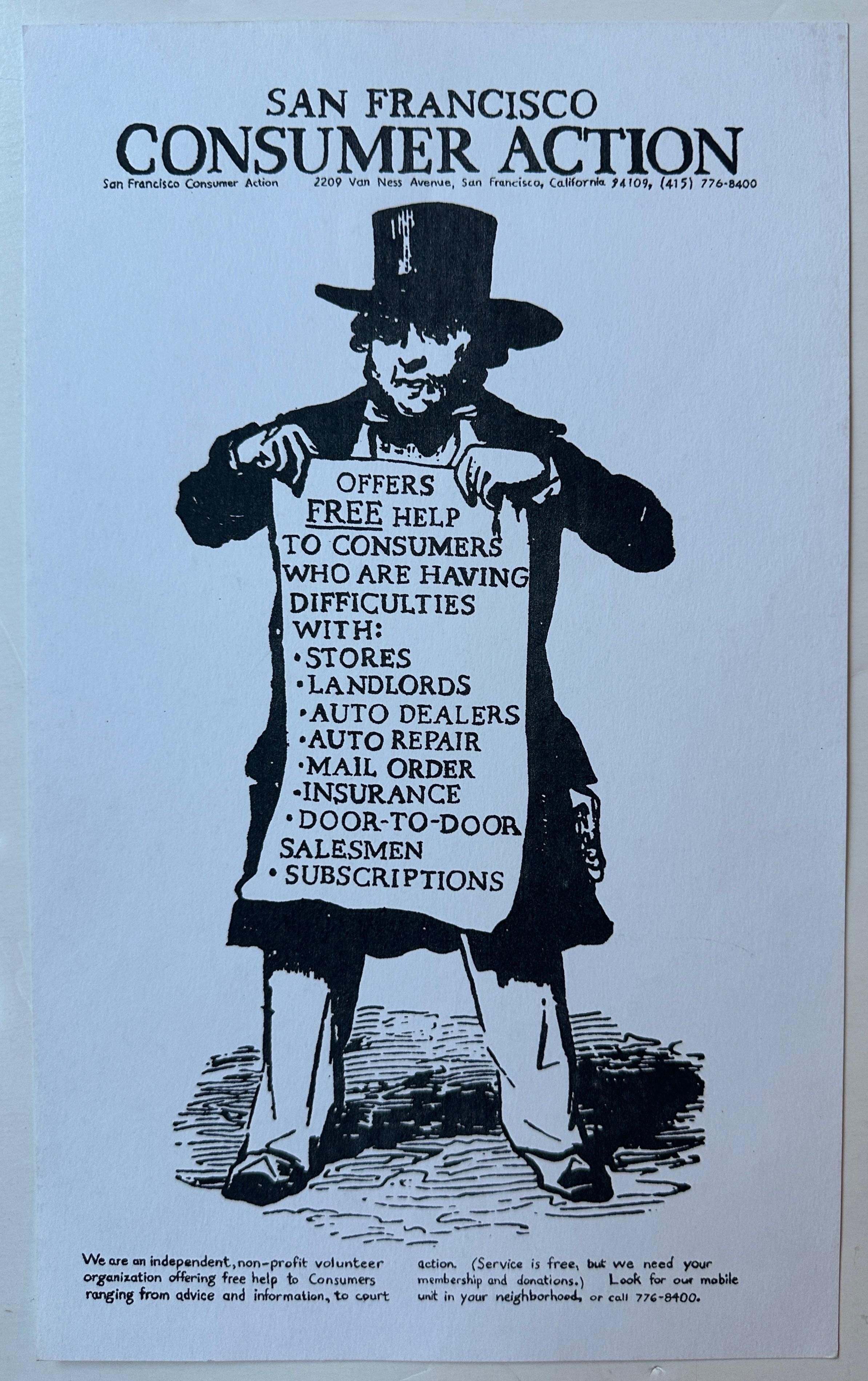 San Francisco Consumer Action Poster