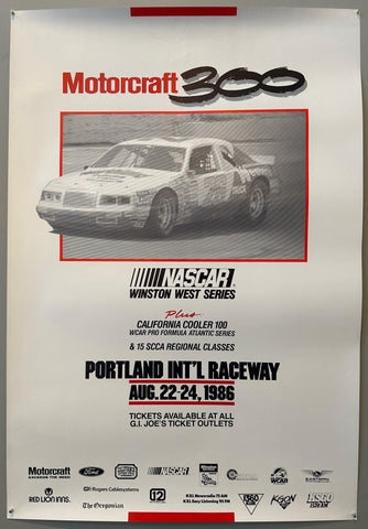 Link to  Motorcraft 300 Nascar Winston West Series PosterUSA, 1986  Product