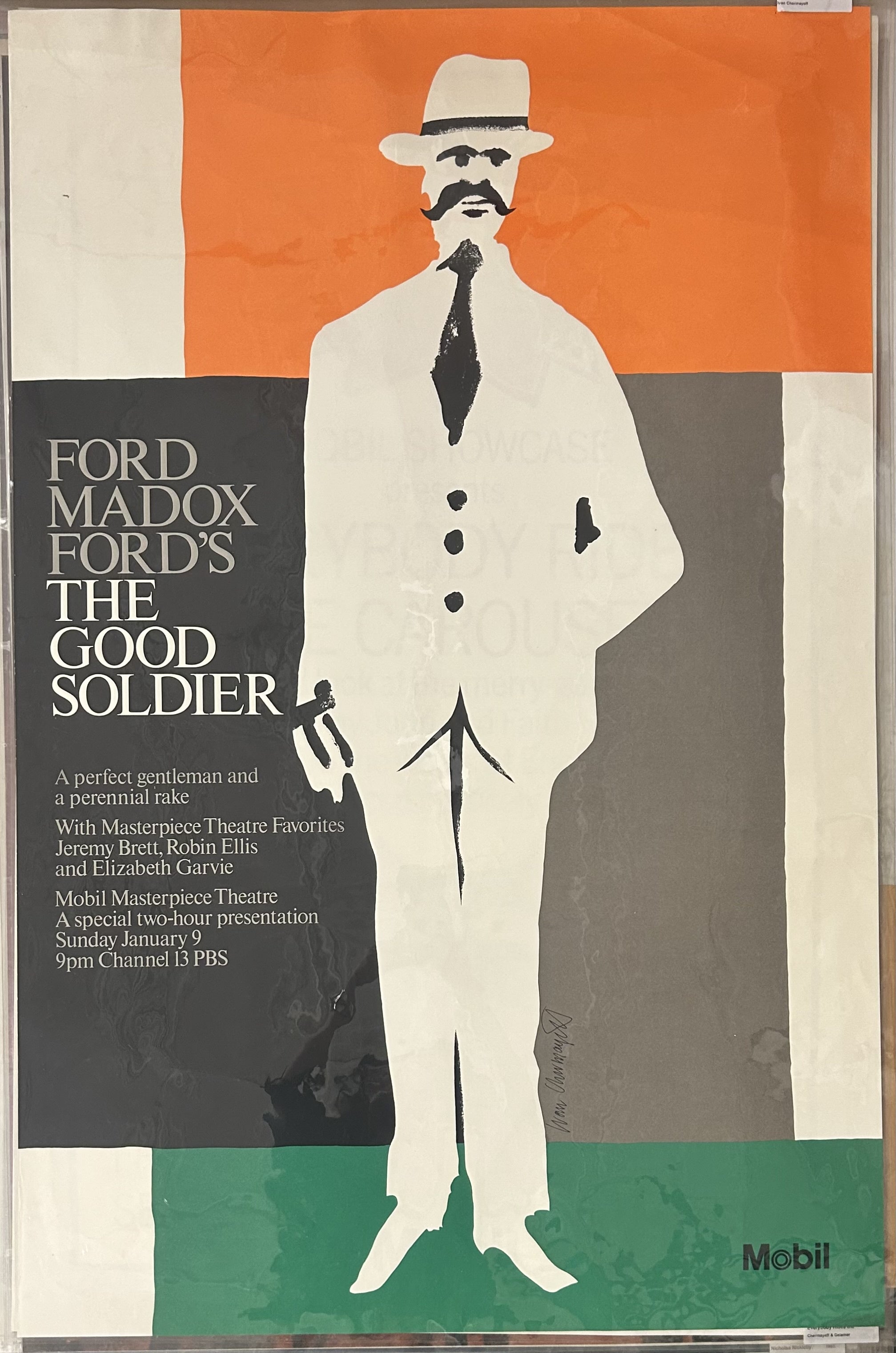 soldier against geometric background