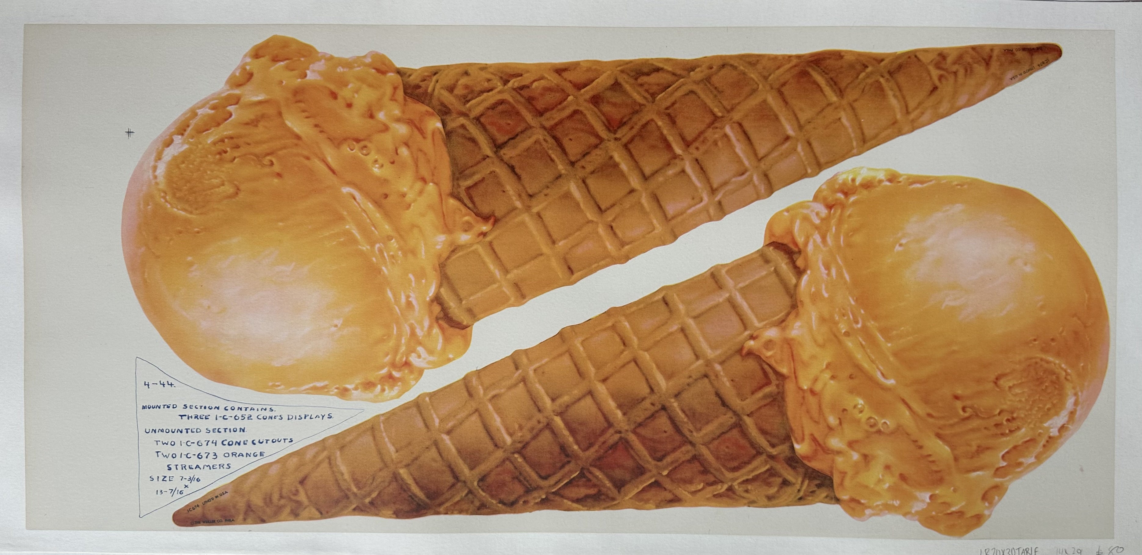 Double Ice Cream Cone Lithograph