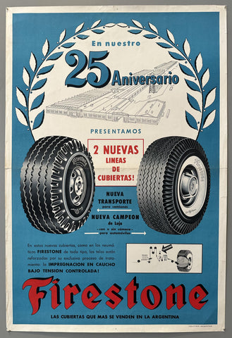Link to  25 Aniversario Firestone Tires PosterArgentina, c. 1925  Product