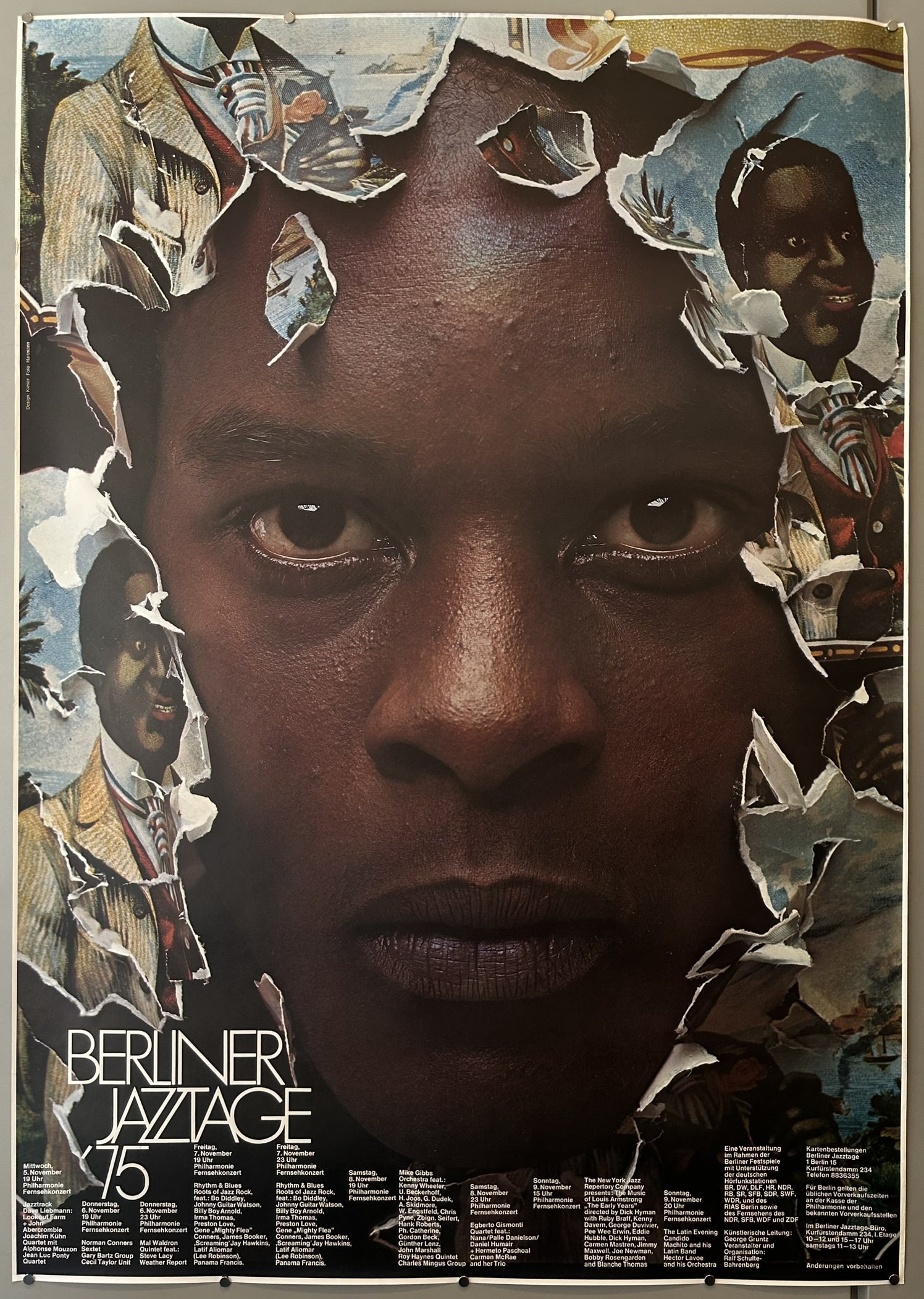 The poster was designed by Günther Kieser, a renowned graphic designer known for his work in the cultural sphere, particularly for music events.