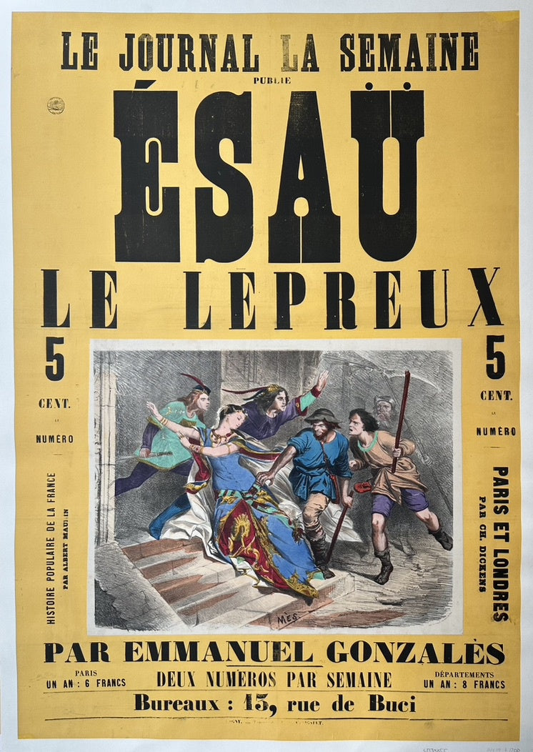 Le Journal La Semaine," a weekly publication, featuring the story "Esau Le Lepreux."