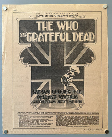 Link to  The Who and The Grateful DeadUSA, 1976  Product