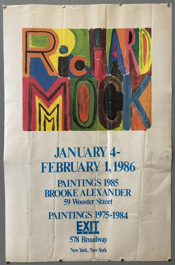The poster explicitly states the exhibition dates as "JANUARY 4 - FEBRUARY 1, 1986," indicating the year the event took place and thus the year the poster was produced.